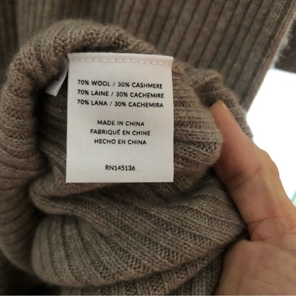 $465 Naadam cashmere blend ribbed sweater dress size xl - Picture 7 of 9